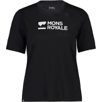 Mons Royale Women's Icon Relaxed Tee Maglia merino Donna (L, nero)
