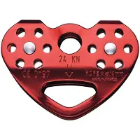 Petzl Tandem Carrucola (One Size, rosso)
