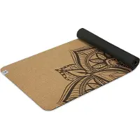 Gaiam Printed Cork Mandala Yoga Mat Performance Tappetino yoga (61 x 173 x 0,5 cm, beige)