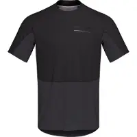 Norrøna - T-shirt a maniche corte da trail running - Senja Equaliser Lightweight T-Shirt M'S Caviar per Uomo in Poliestere Riciclato - Taglia L - Nero
