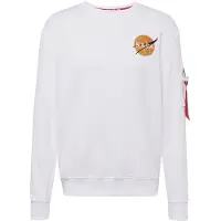 Alpha industries Felpa Leggera Girocollo Uomo Nasa Davinci Sweater White