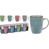 Excellent houseware Set Di Tazze Da Caffè Assortito 275ml 4 Unità