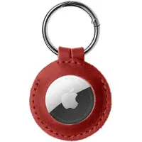 FIXED Leather Custodia per AirTag rosso