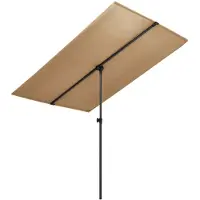 vidaXL Ombrellone con palo in alluminio 180x110 cm Taupe