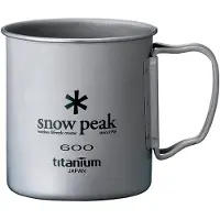 Snow Peak Titanium Single Cup Tazza (600 ml, grigio)