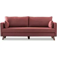 Hannah Home , Bella- BLC1517, Claret,Red, divano letto, struttura: Legno / MDF