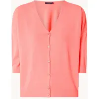 River Woods Pink V-neck Cardigan 3/4 Sleeves Pink Taglia: S2 | Cardigan Outlet | Donna | Rosa