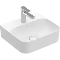 Villeroy & Boch Finion lave-mains, sans trop-plein, 1 trou pour robinet, dessous poncé, 430x390mm, 43644LR1, 43644LR1