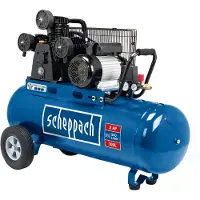 Scheppach Compressore HC550TC | serbatoio da 100 litri | tensione 230 V | motore a induzione da 2200 W / 3 CV | pressione di esercizio 10 bar | 3 cilindri | 2 attacchi rapidi