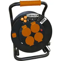 Relectric avvolgicavo professionale IP44 da 40 metri, bobina di alimentazione 3x2,5 mm²