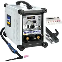 GYS Sistema di saldatura TIG PROTIG 201 AC/DC HF FV con accessorio 10 -200 A gasg.