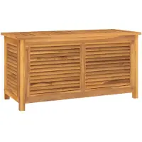 vidaXL Cassetta da giardino con borsa 114x50x58 cm in legno massiccio di teak