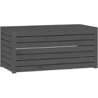 vidaXL Cassetta da giardino grigia 101x50,5x46,5 cm in legno di pino massiccio
