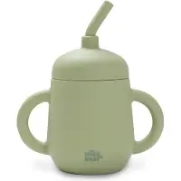 Interbaby Insi007 Bicchiere In Vetro Senza Bpa + Cannuccia Silicone