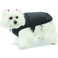 Fashion Dog Cappotto per cani con fodera in Pelliccia sintetica - Nero - 55 cm