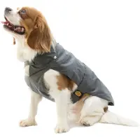 Fashion Dog Cappotto per cani con fodera in Pelliccia sintetica - grigio - 85 cm