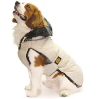 Fashion Dog Cappotto trapuntato per cani - Beige - 55 cm