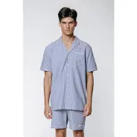 Colourful Rebel Ezra Boulevard Stripes Short Sleeve Shirt White/blue Taglia: M | Camicie Casual Outlet | Uomo | Bianco
