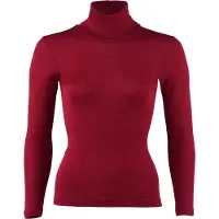 Engel Women's Long-Sleeved Roll Neck Intimo tecnico in seta Donna (42/44, rosso)