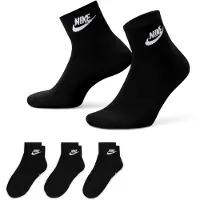 Nike Everyday Essential Ankle Socks 3-Pack Calze casual (34-38 - EU: 34-38, nero)