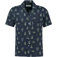 Shiwi Shortsleeve Shirt Cacti Dark Navy Taglia: M | Camicie Casual Outlet | Uomo | Blu