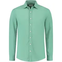 Shiwi Lucas Linen Shirt Deep Grass Green Taglia: S | Camicie Casual Outlet | Uomo | Bianco