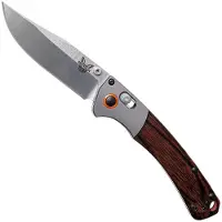 Benchmade Coltello pieghevole Mini Crooked River Stabilized Wood