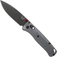 Benchmade Coltello pieghevole Bugout M390 Black Cerakote, grey sunburst aluminum