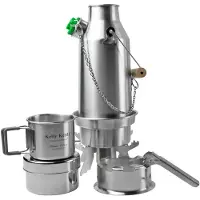 Kelly Kettle Trekker Kit, acciaio inox, set di cottura per una persona