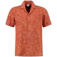 Shiwi Men Toweling Shortsleeve Shirt Light Rust Orange Taglia: L | Camicie Casual Outlet | Uomo | Marrone