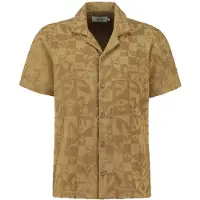 Shiwi Men Toweling Shortsleeve Shirt Dark Moss Green Taglia: M | Camicie Casual Outlet | Uomo | Verde