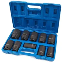 HBM Set di bussole a percussione da 3/4 pollici di grandi dimensioni 10 pezzi