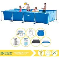 Intex Piscina fuori terra rettangolare - 450x220x84 cm - 8 elementi - Modello S30276