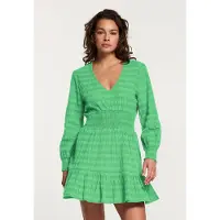 Shiwi Zaragosa Dress Tasmania Stripe Fresh Green Taglia: M | Abiti Mini Outlet | Donna | Verde