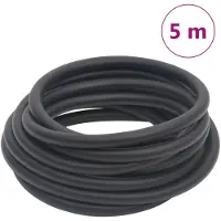 vidaXL Tubo aria ibrido nero 0,6" 5 m gomma e PVC