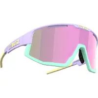 Bliz - Occhiali da sole sportivi - Fusion Matt Pastel Brown W Pink Multi in Pelle - Blu