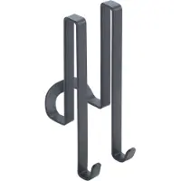 Metaltex 401109000 Gancio per doccia Origin Lava, TouchTherm, nero opaco
