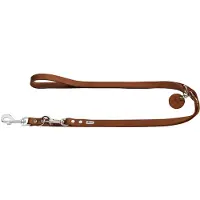 Hunter V-Leash Guinzagli per cani (Länge max. 200 cm - Breite 1,6 cm, cognac)
