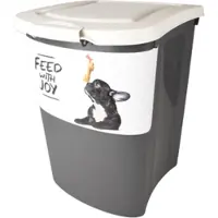 Flamingo Contenitore per mangime Pria grigio/grigio chiaro, capacità: 38 l