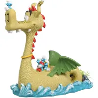 Diverse Figura Smurfs On The Water With Dragons