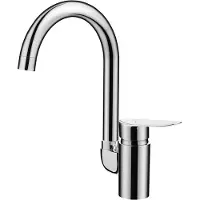 Laveo Miscelatore verticale di design per lavello con bocca a U cromata