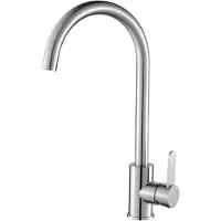 Laveo Miscelatore verticale di design per lavello con bocca a U in acciaio