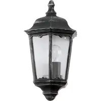 Eglo Applique da esterno Navedo, nero/argento, altezza 43 cm, a filo
