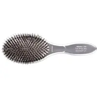 Olivia Garden Spazzola Expert Care Oval Boar &amp; Nylon Bristles Silver
