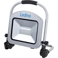 Ledino LED proiettore a stelo 50W Charlottenburg 50B, 50W, 6500K, argento con maniglia di trasporto bianco luce diurna