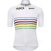 Santini Women's UCI Official World Champion Master Jersey Maglietta da ciclismo Donna (S, bianco)