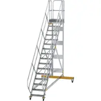Munk Günzburger Dachleiter Aluminium Alu natur 15 Stufen 4,20m