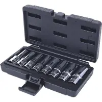 Ks Tools 1/2" CHROMEplus TX-E set di bussole lunghe, 8 pezzi