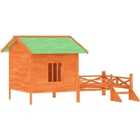 vidaXL Cuccia per cani marrone 159x120x88,5 cm in legno di pino massiccio