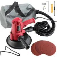 Arebos Levigatrice per soffitti 710W | 6 velocità, 1500-3000 rpm | 18 carte abrasive
